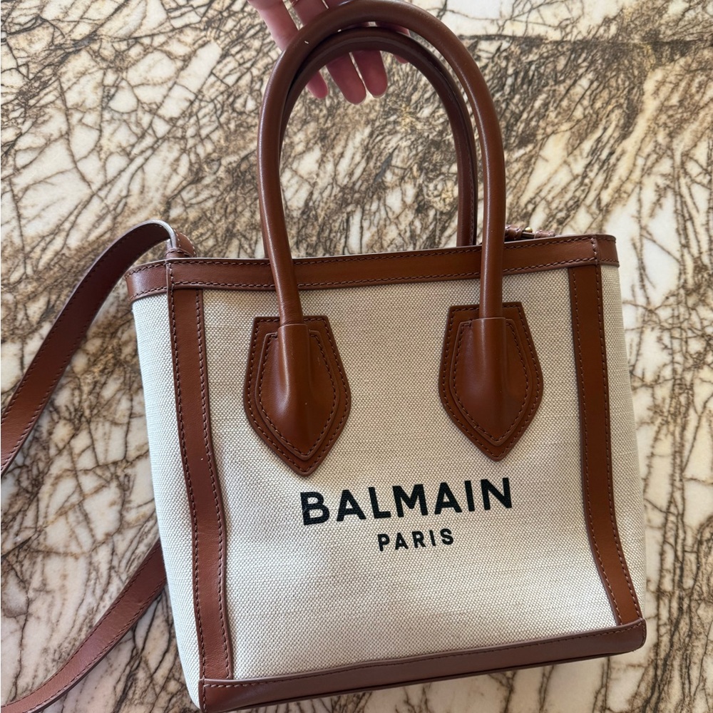 Balmain Brown and Cream tote